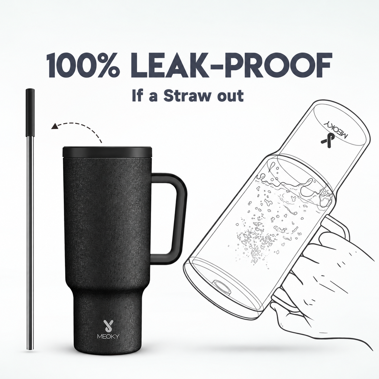 Meoky 40oz Night & Romance Insulated Tumbler Set