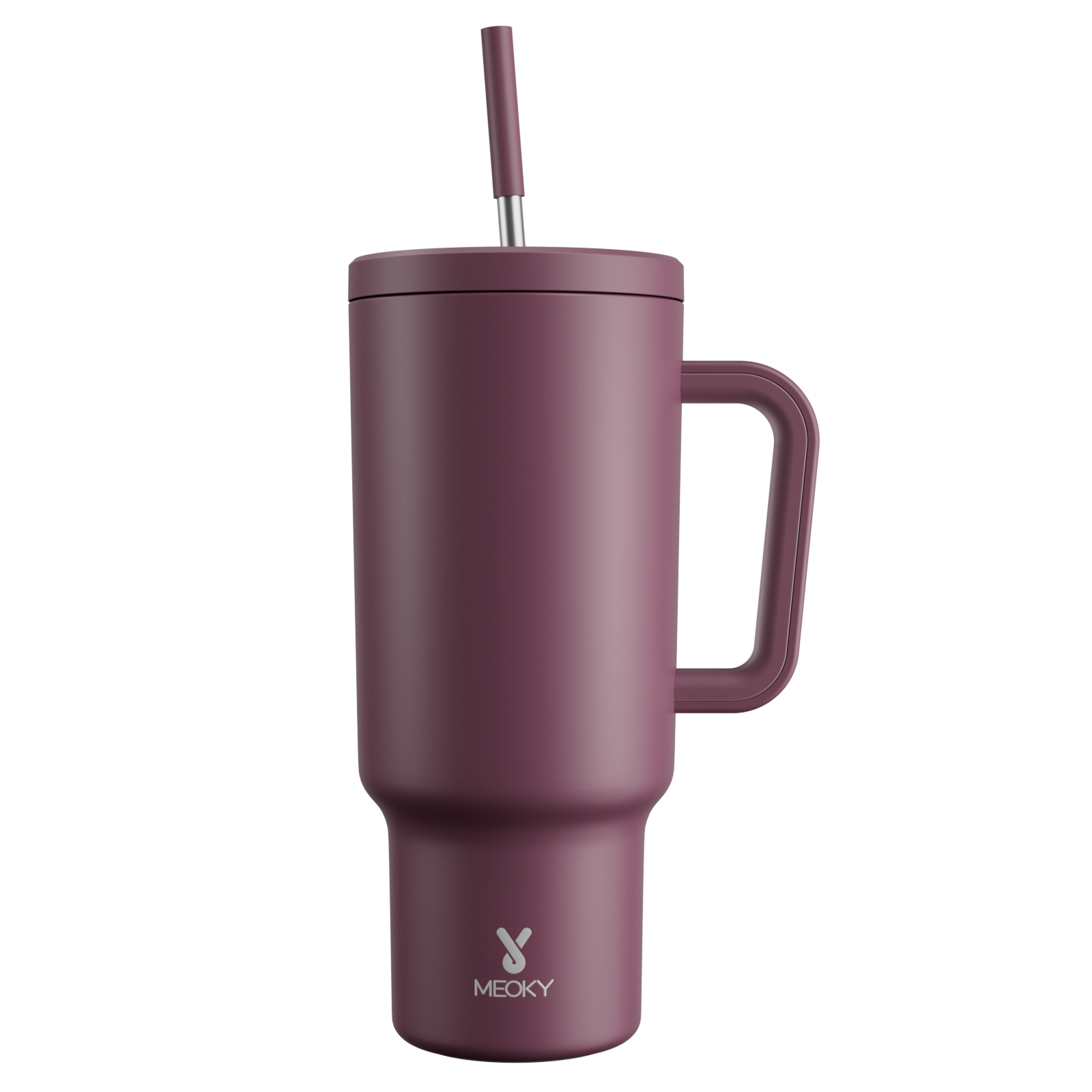 40oz Tumbler With Straw Monochrome Collection-Burgundy