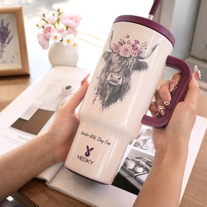 Highland Cow Collection - Customized 40oz Tumbler With Straw - Gifts for yourself, family, friends, lovers!