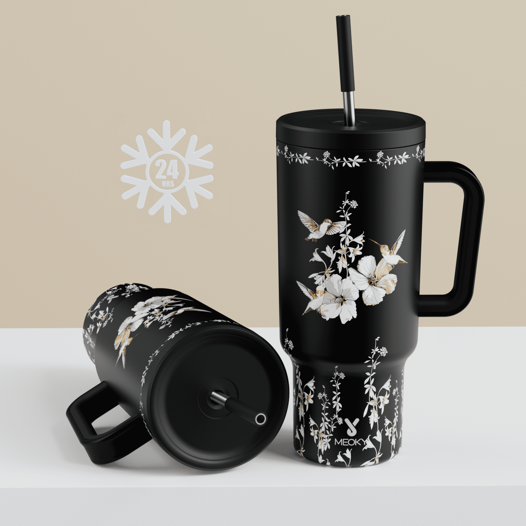 40oz Tumbler With Straw Customized - Custom Butterfly Cup Gifts - Write an inspiring note to yourself, friends, and family!