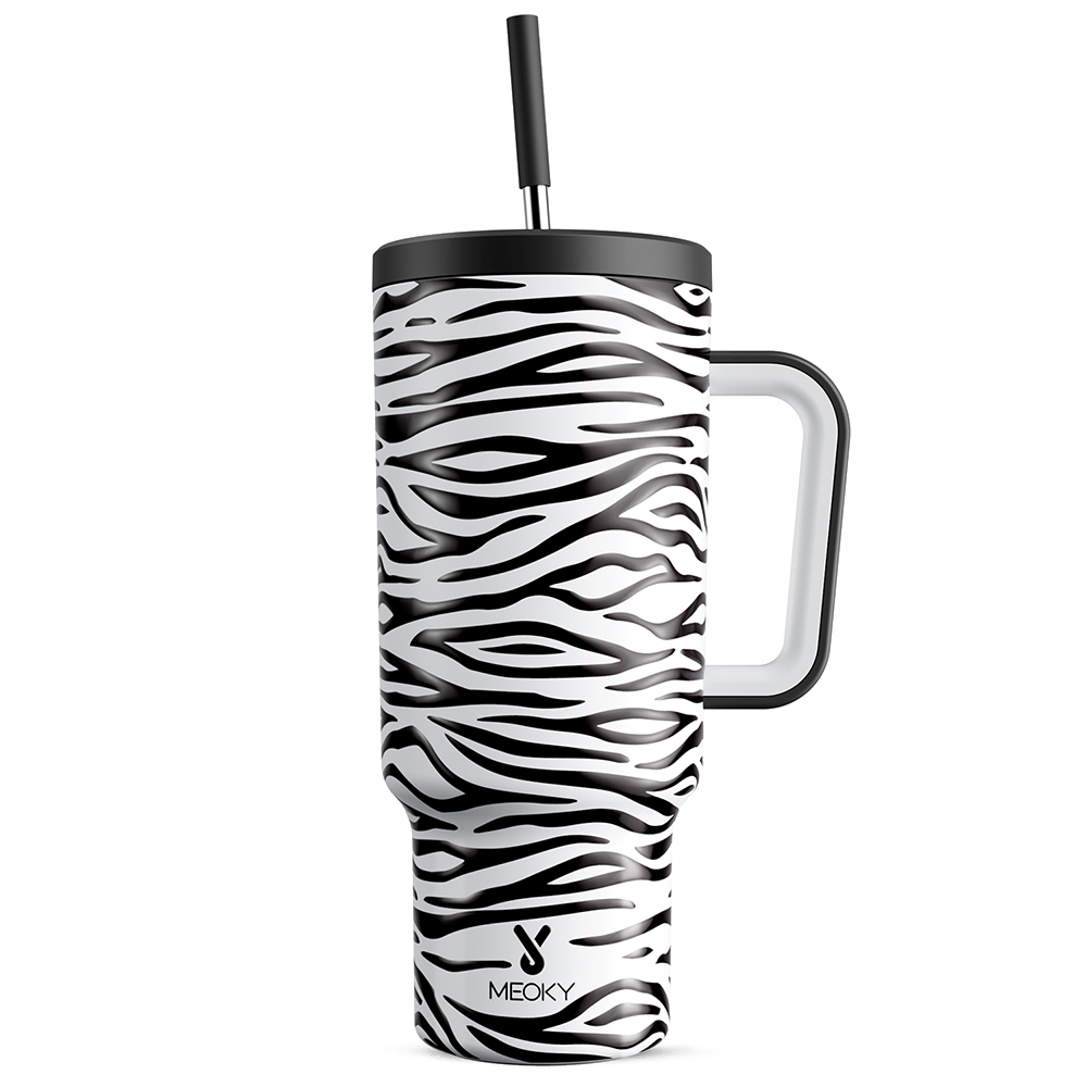 40oz Tumbler With Straw Animal Print Collection