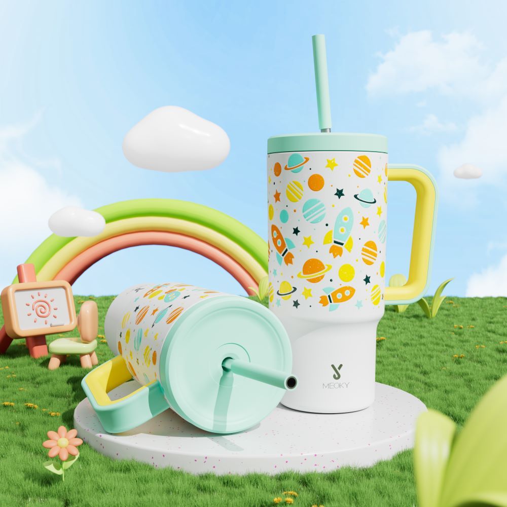 24oz tumbler straw rocket white rocket