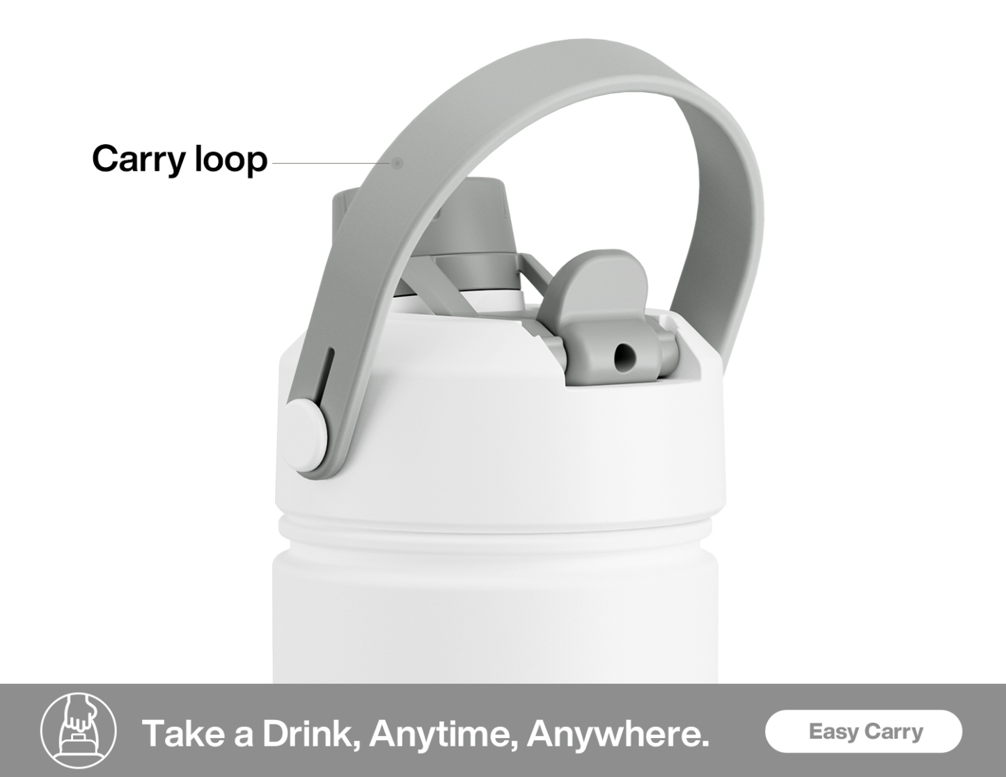26 oz Insulated Water Bottle with 2-in-1 Straw and Spout Lid