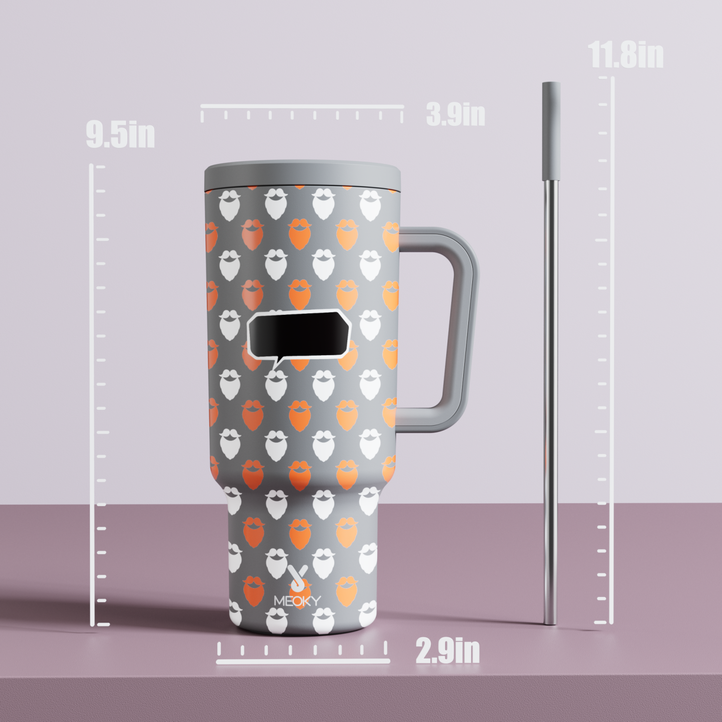 40oz Tumbler With Straw Customized - Father's Day