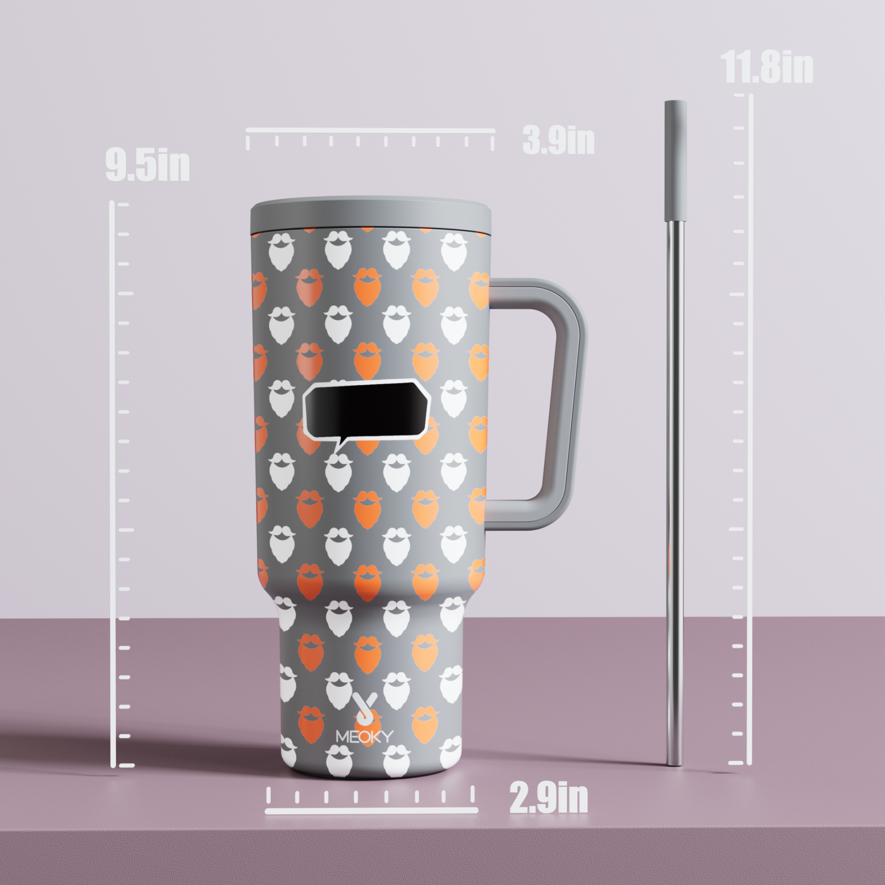 40oz Tumbler With Straw Customized - Father's Day