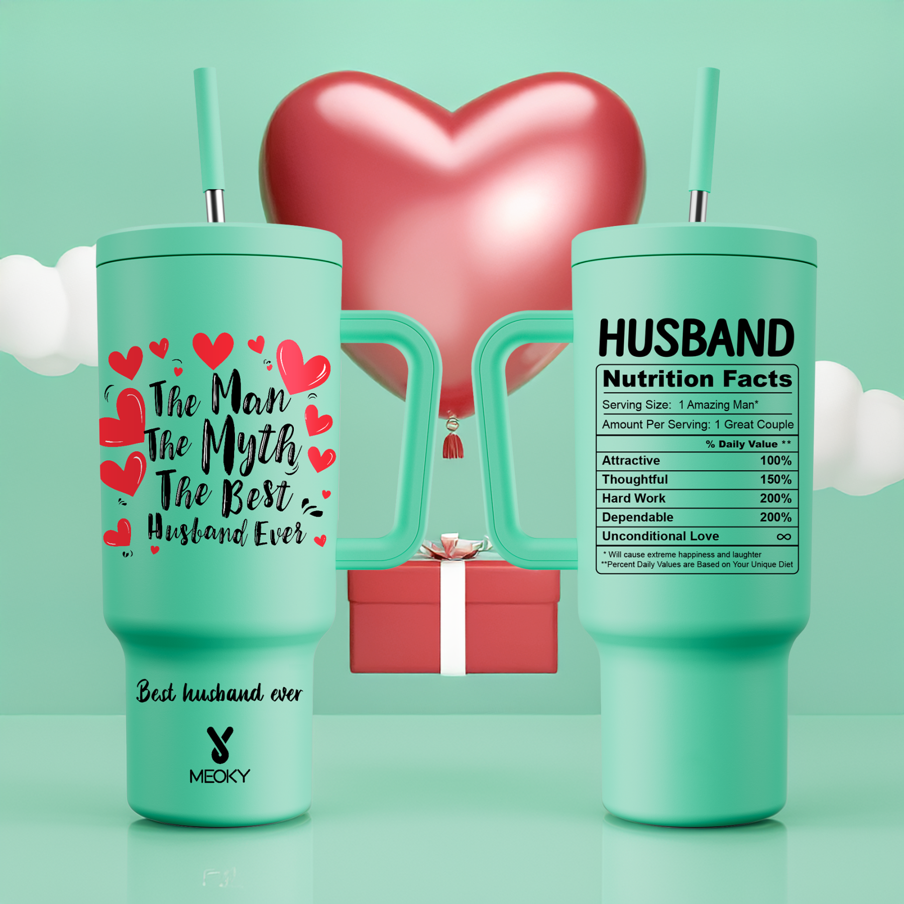 The Perfect Warm Gift for Husband! - Customized 40oz Tumbler With Straw