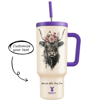 Highland Cow Collection - Customized 40oz Tumbler With Straw - Gifts for yourself, family, friends, lovers!