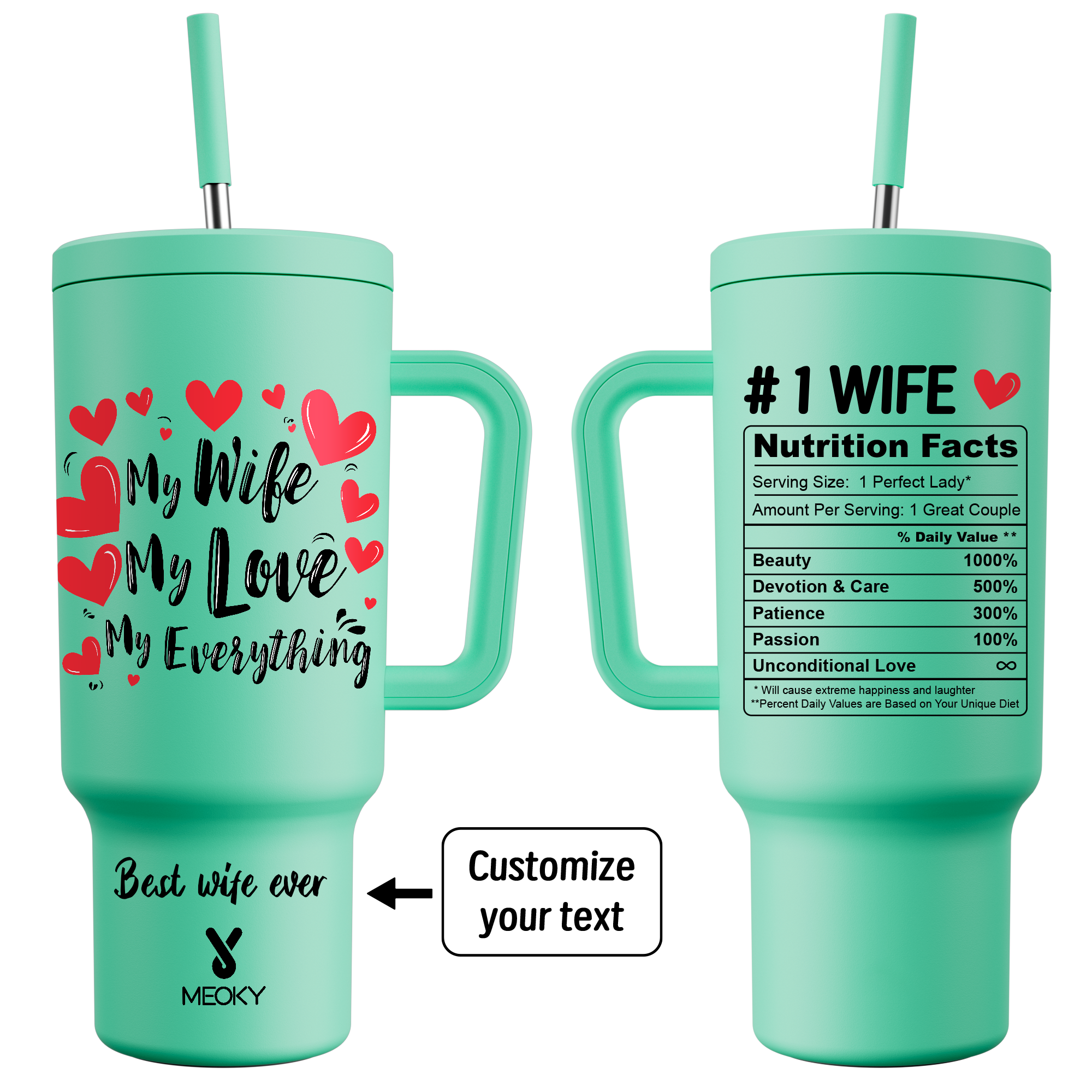 The Perfect Warm Gift for Wife! - Customized 40oz Tumbler With Straw