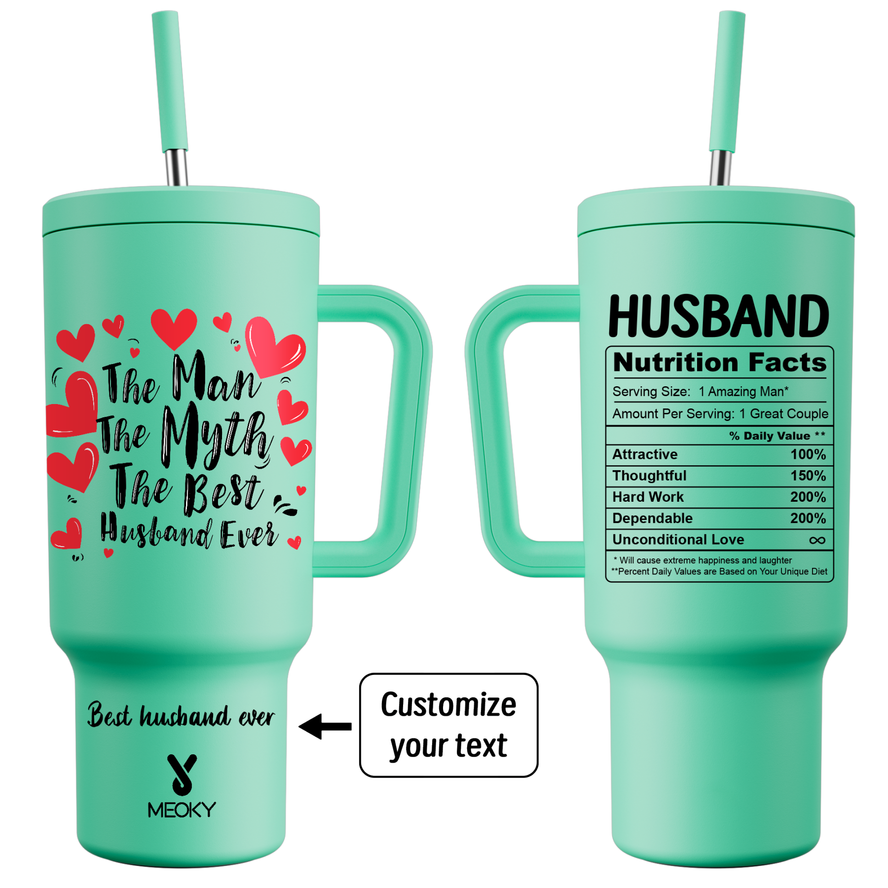 The Perfect Warm Gift for Husband! - Customized 40oz Tumbler With Straw
