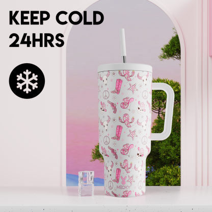 Cowboy Boot - Customized 40oz Tumbler With Straw - The perfect gift for Loved ones, relatives, friends !