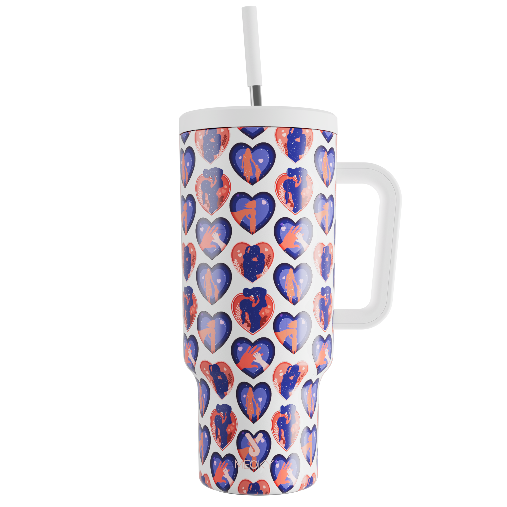 Mother's Day Edition - Customized 40oz Tumbler With Straw - Heartfelt Moments