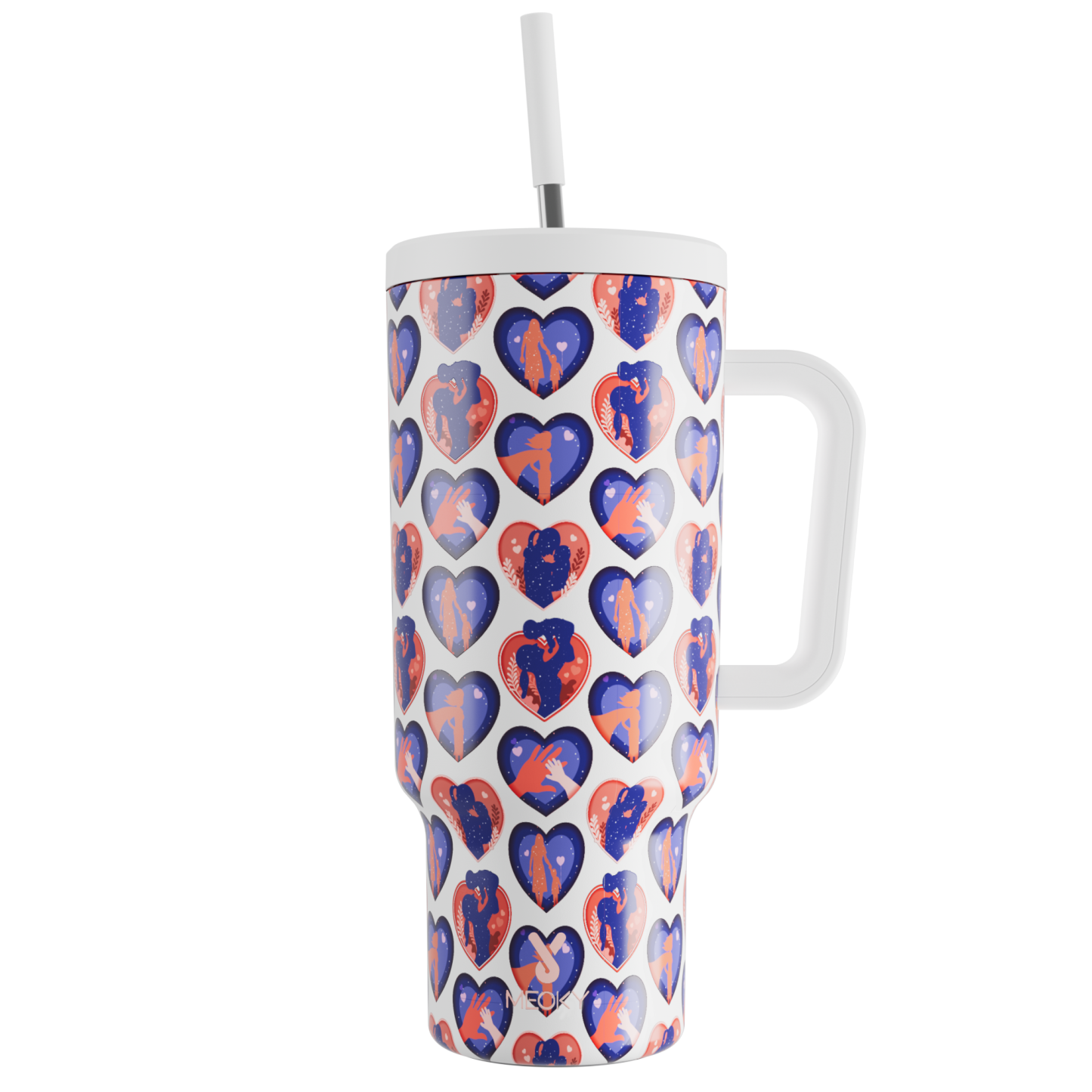 Mother's Day Edition - Customized 40oz Tumbler With Straw - Heartfelt Moments