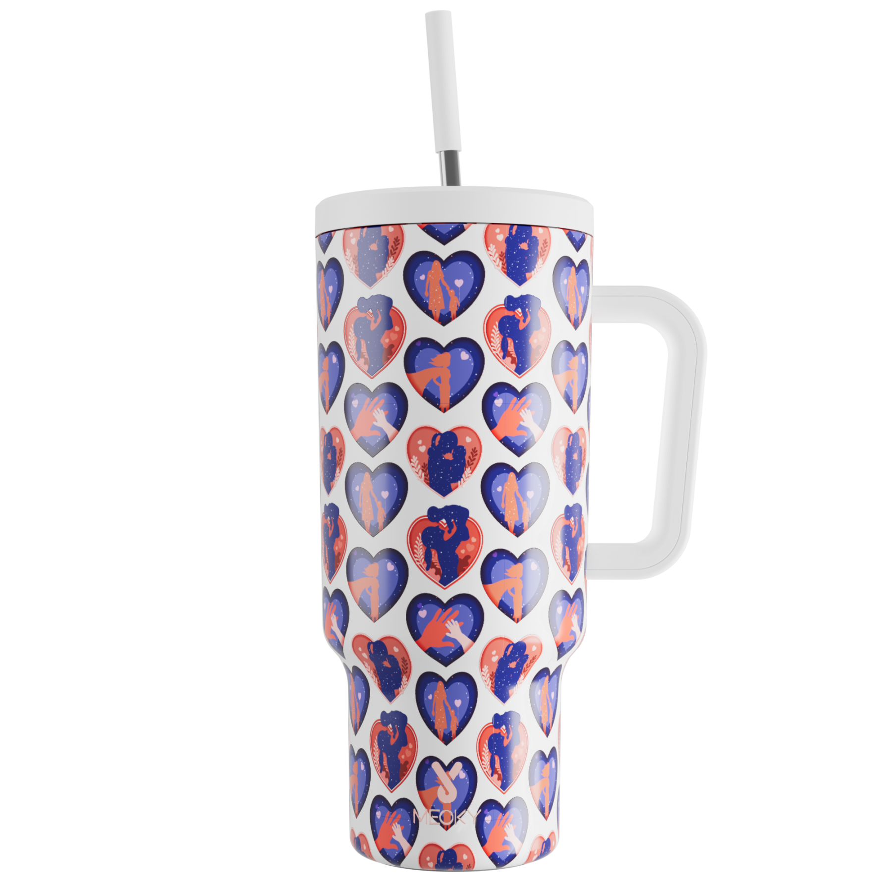 Mother's Day Edition - Customized 40oz Tumbler With Straw - Heartfelt Moments