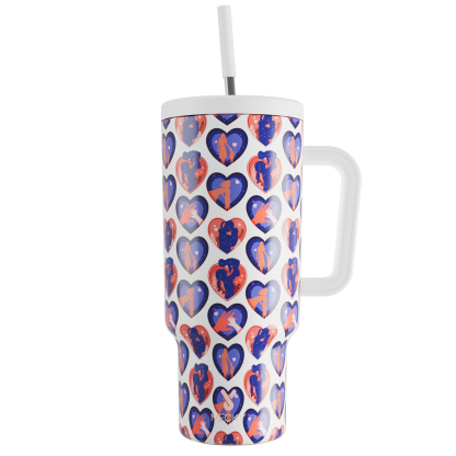 Mother's Day Edition - Customized 40oz Tumbler With Straw - Heartfelt Moments