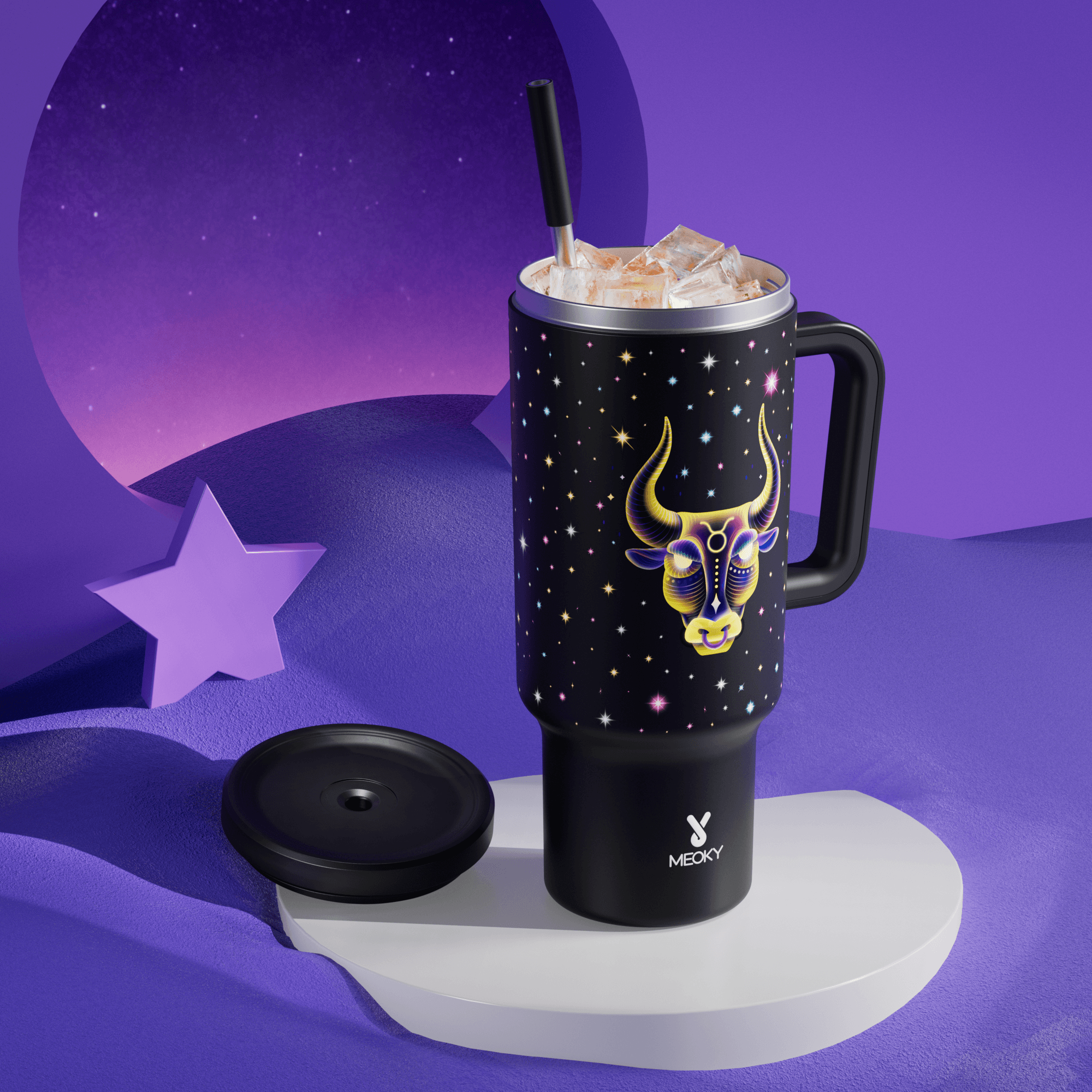 40oz Tumbler With Straw Zodiac Collection