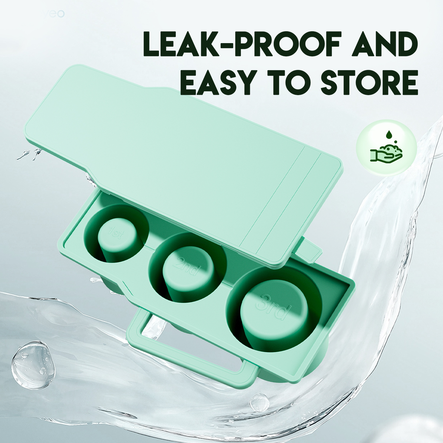 silicone ice cube green