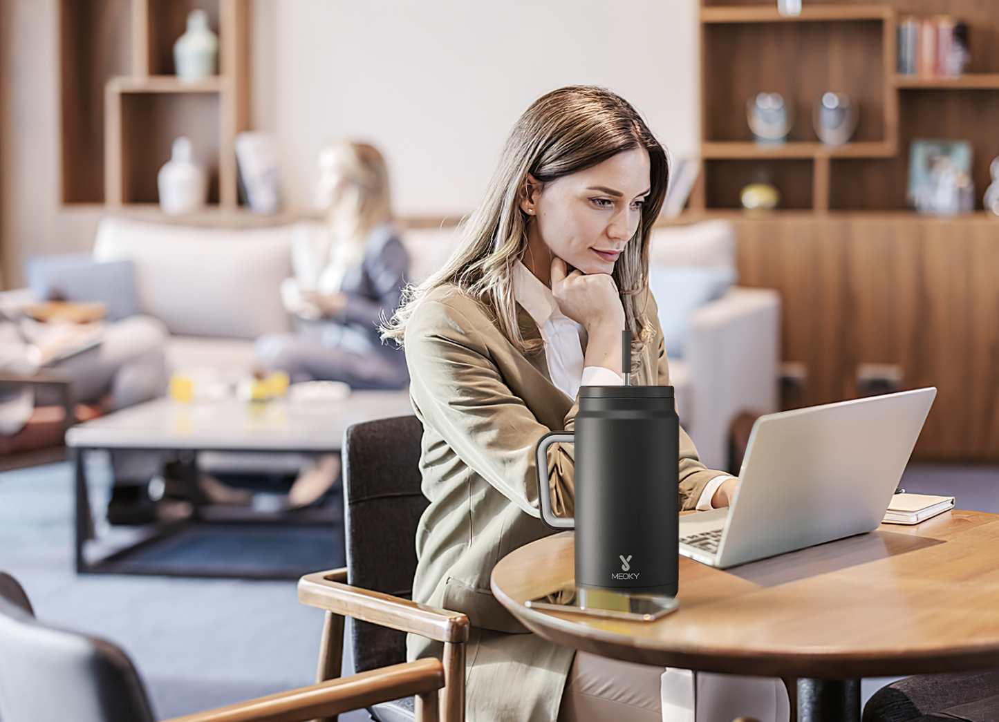 50oz water bottle straw pure black