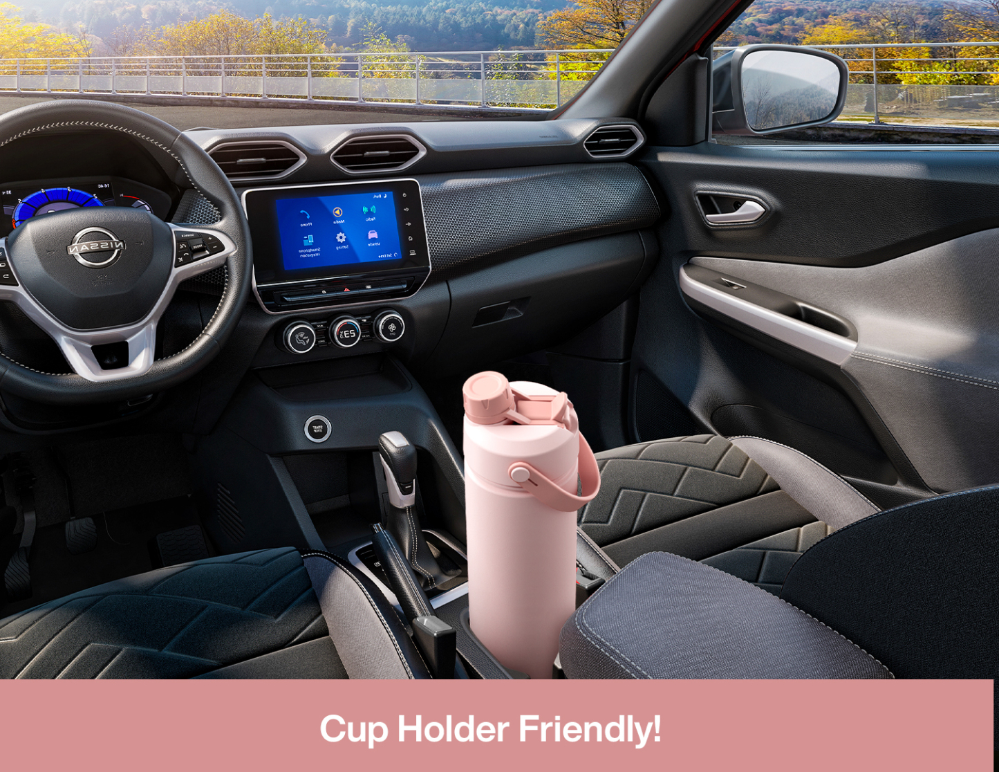 26 oz Insulated Water Bottle with 2-in-1 Straw and Spout Lid Cotton Candy