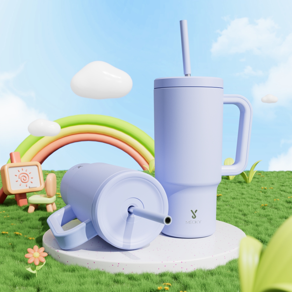 24oz Tumbler With Straw Pure Collection-Purple