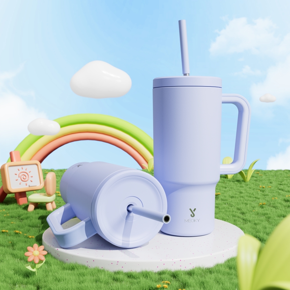 24oz Tumbler With Straw Pure Collection-Purple