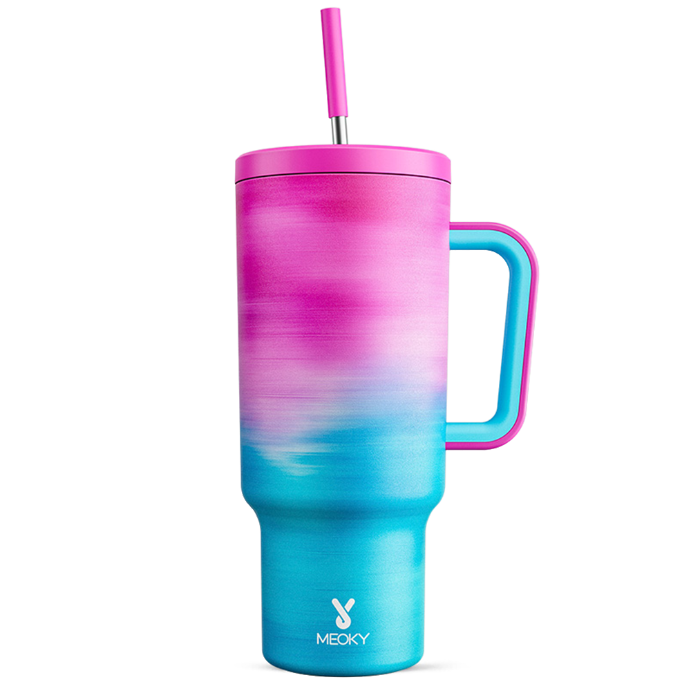 Meoky 40oz Tumbler With Straw Gradient Collection