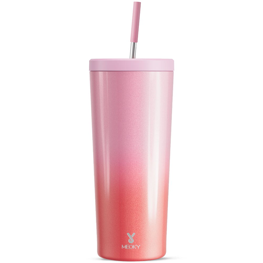 24oz Cold Cup With Straw Gradient Collection