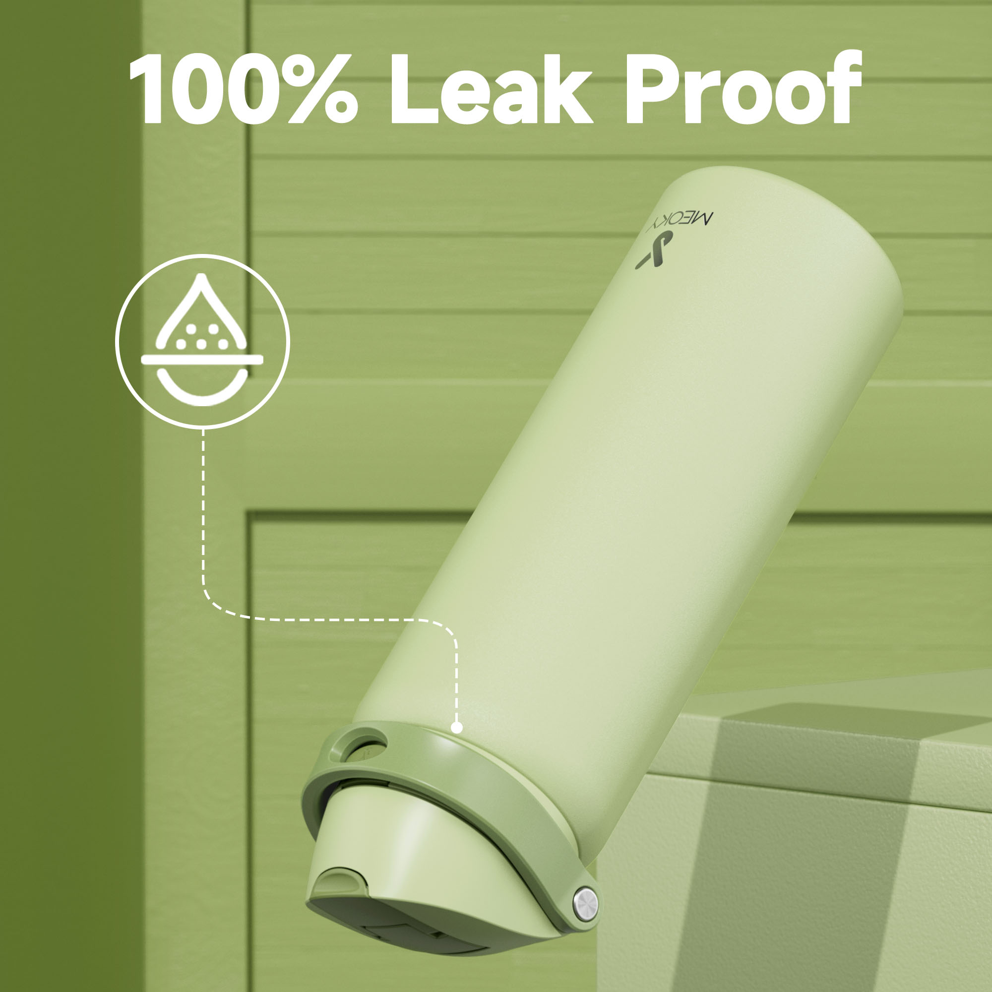 32oz Dual Spout Bounce Water Bottle-Sage