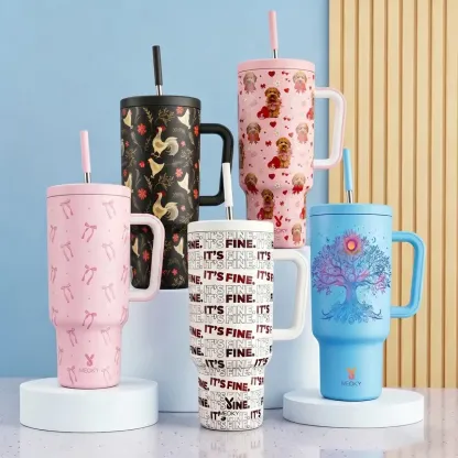 Meoky Limited Edition 40oz Vacuum Insulated Stainless Steel Tumbler
