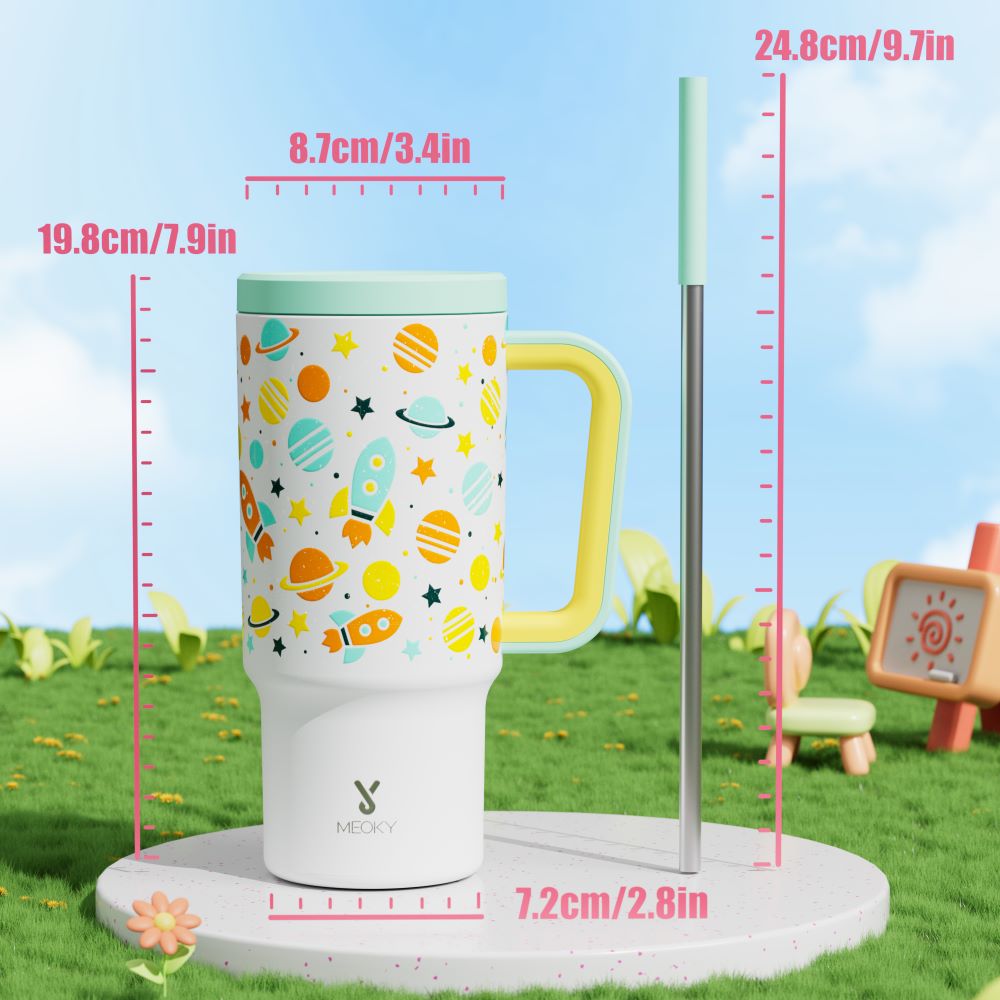 24oz tumbler straw rocket white rocket