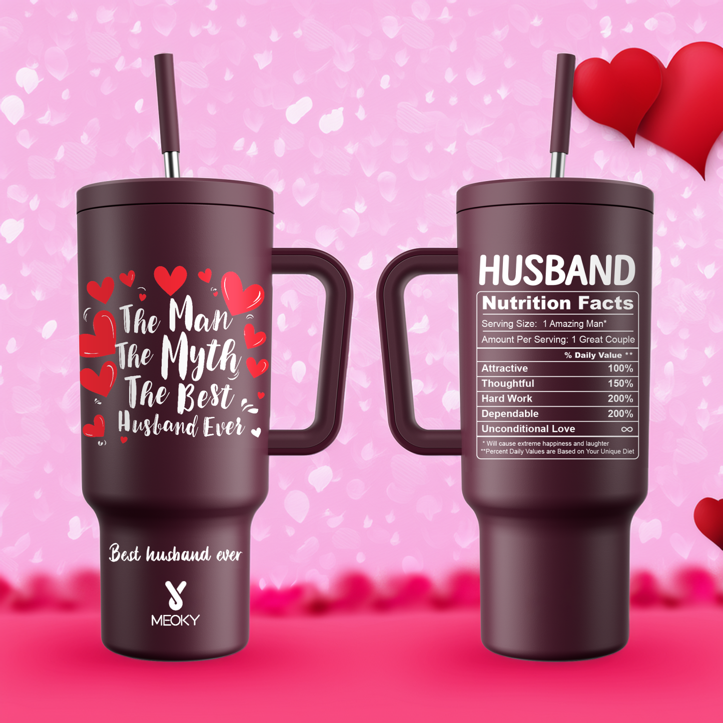 The Perfect Warm Gift for Husband! - Customized 40oz Tumbler With Straw