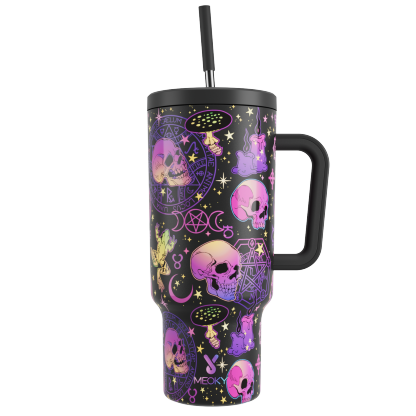 40oz Tumbler With Straw Laser Collection-Goth Pop