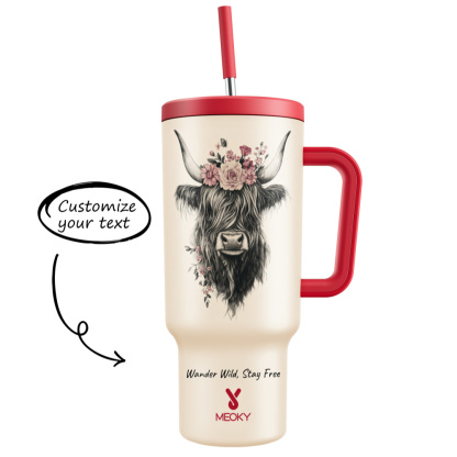 Highland Cow Collection - Customized 40oz Tumbler With Straw - Gifts for yourself, family, friends, lovers!