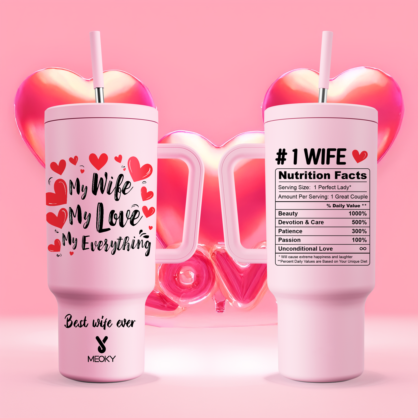 The Perfect Warm Gift for Wife! - Customized 40oz Tumbler With Straw