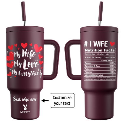 The Perfect Warm Gift for Wife! - Customized 40oz Tumbler With Straw