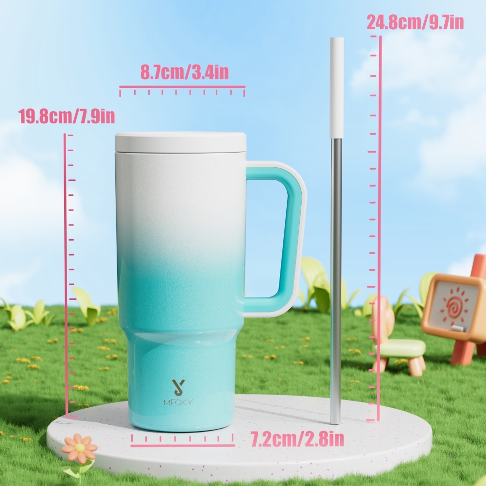 24oz tumbler straw gradient blue white