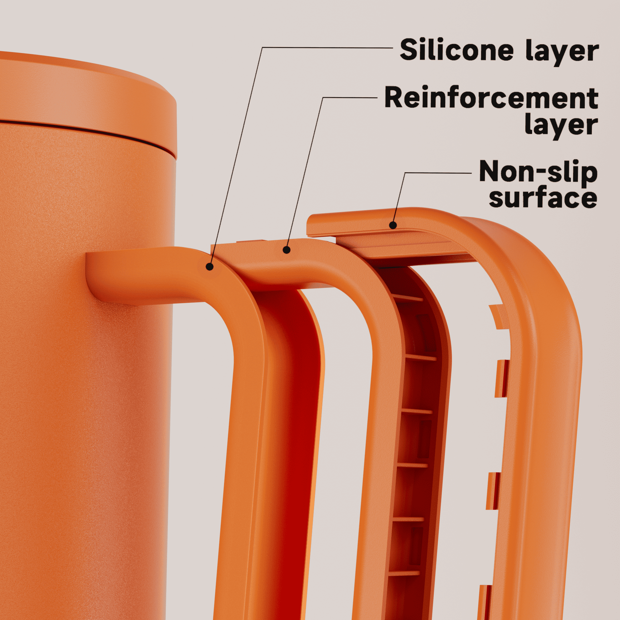 40oz Tumbler With Straw Monochrome Collection-Orange