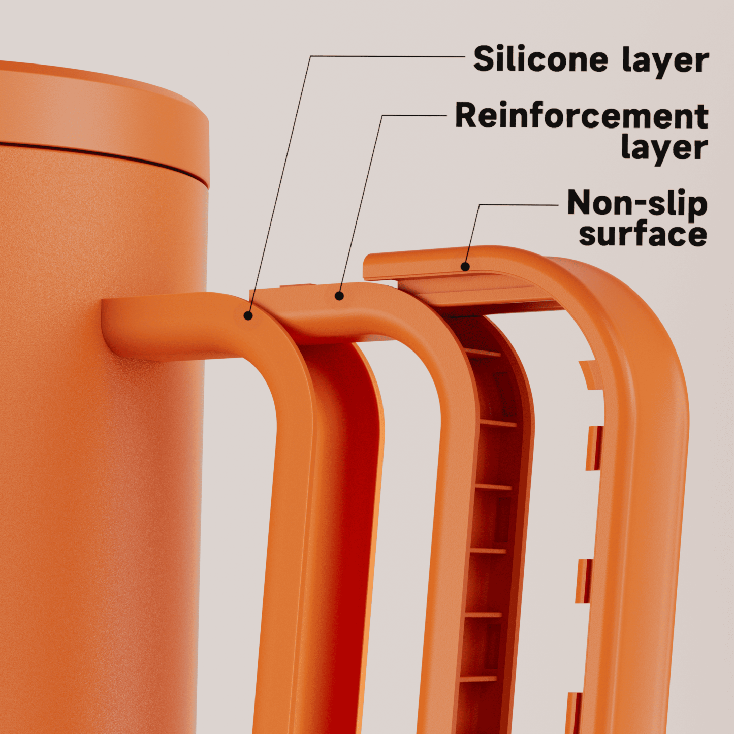 40oz Tumbler With Straw Monochrome Collection-Orange