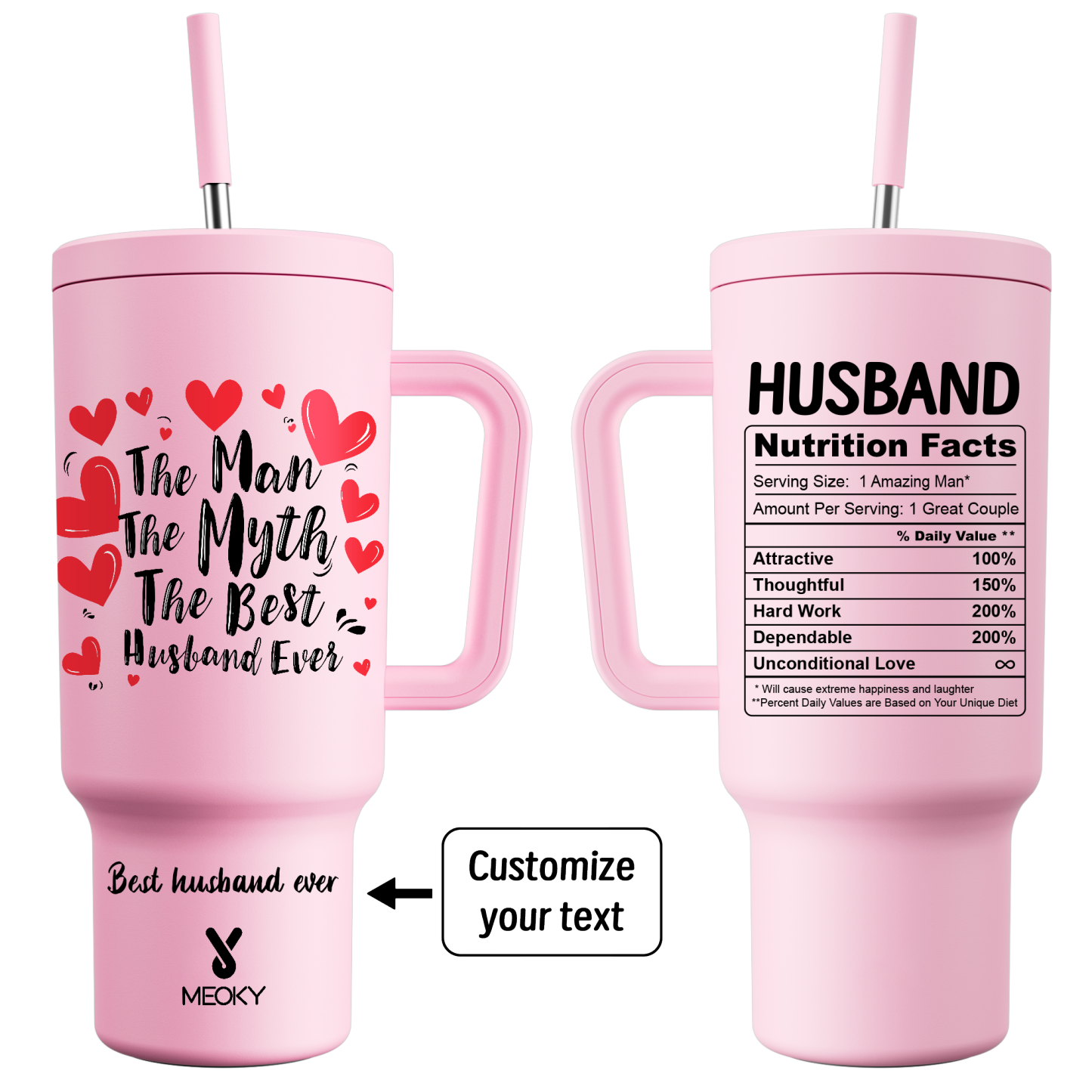 The Perfect Warm Gift for Husband! - Customized 40oz Tumbler With Straw