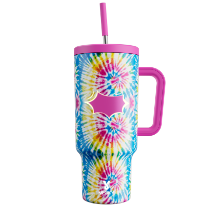 Tie-Dye - Customized 40oz Tumbler With Straw - The perfect gift for Loved ones, relatives, friends !