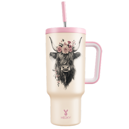 40oz Tumbler With Straw Highland-Cow