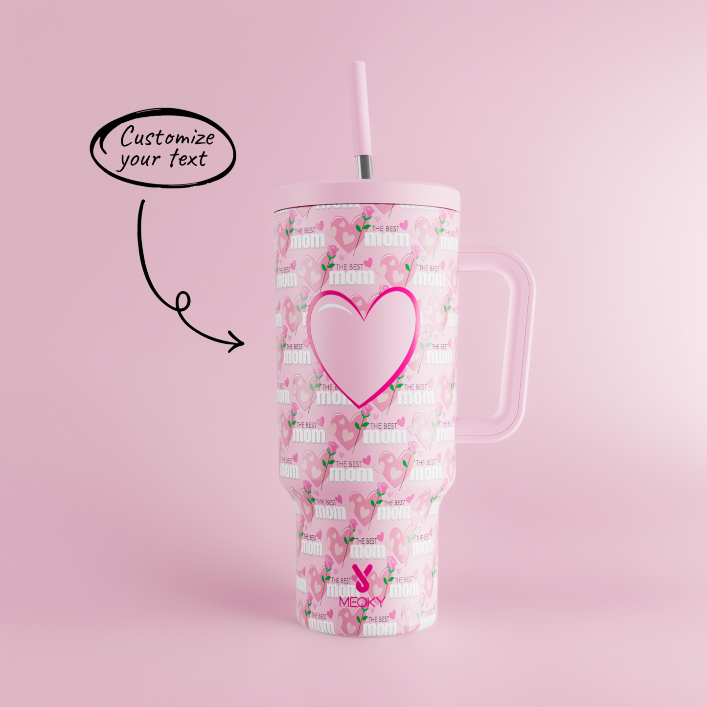 Mother's Day Edition - Customized 40oz Tumbler With Straw - A Perfect Gift for Mom!