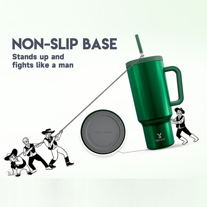 40oz Tumbler With Straw Pure Collection-Forest Green