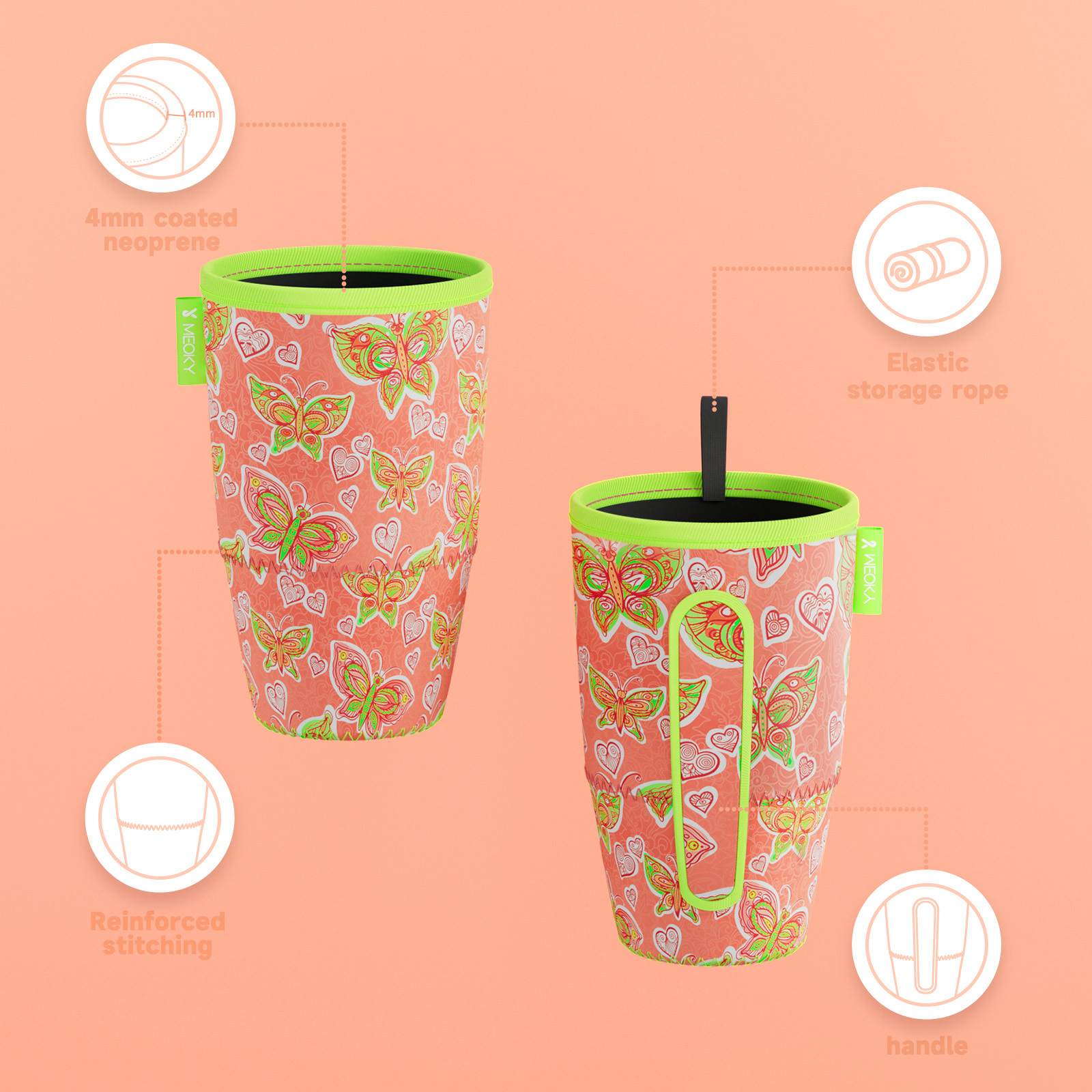 cup sleeve butterfly