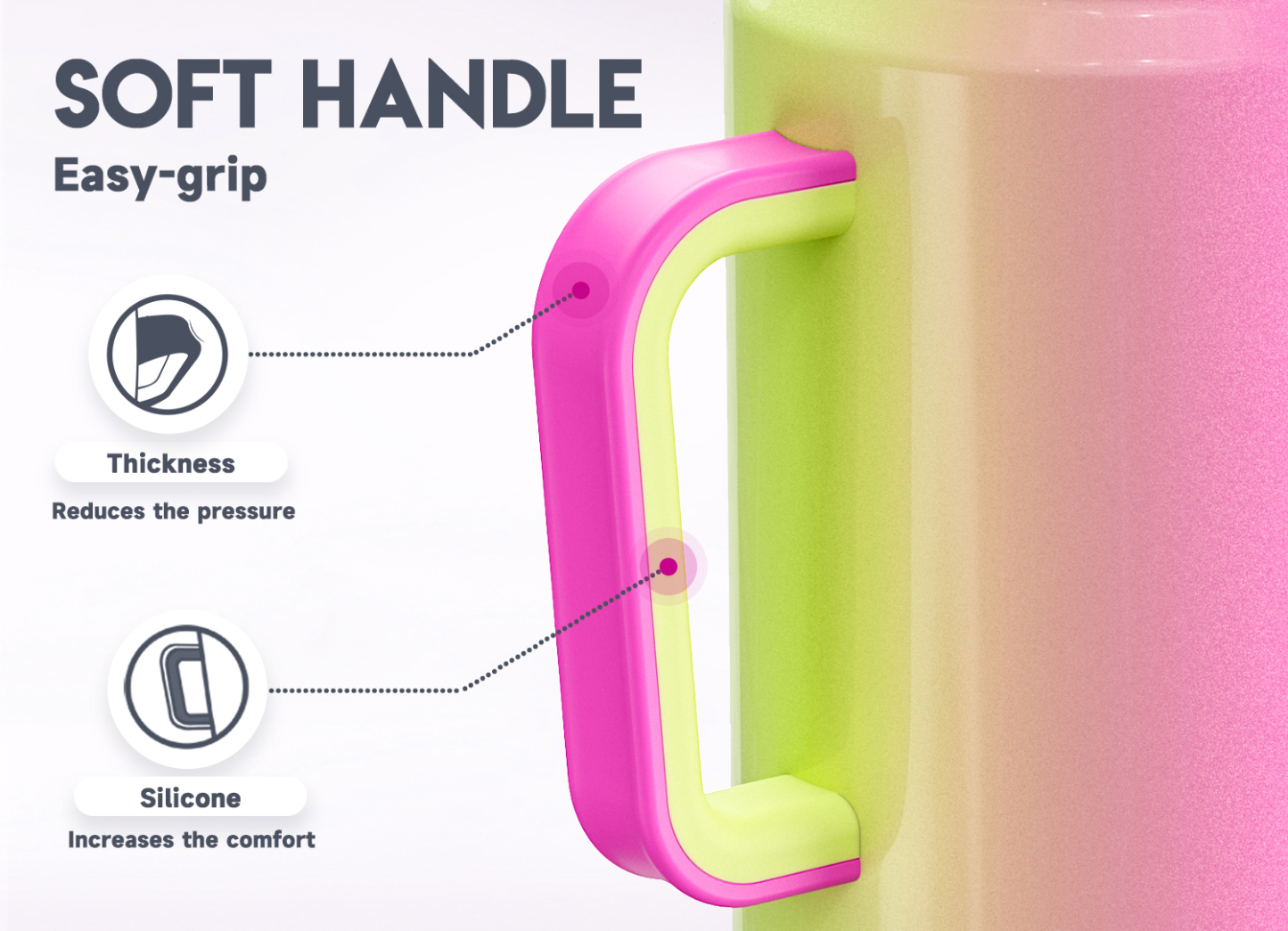 50oz water bottle straw gradient rainbow