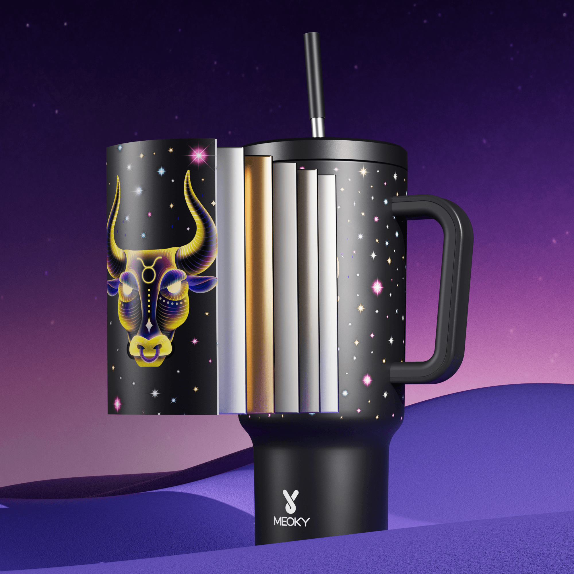 40oz Tumbler With Straw Zodiac Collection