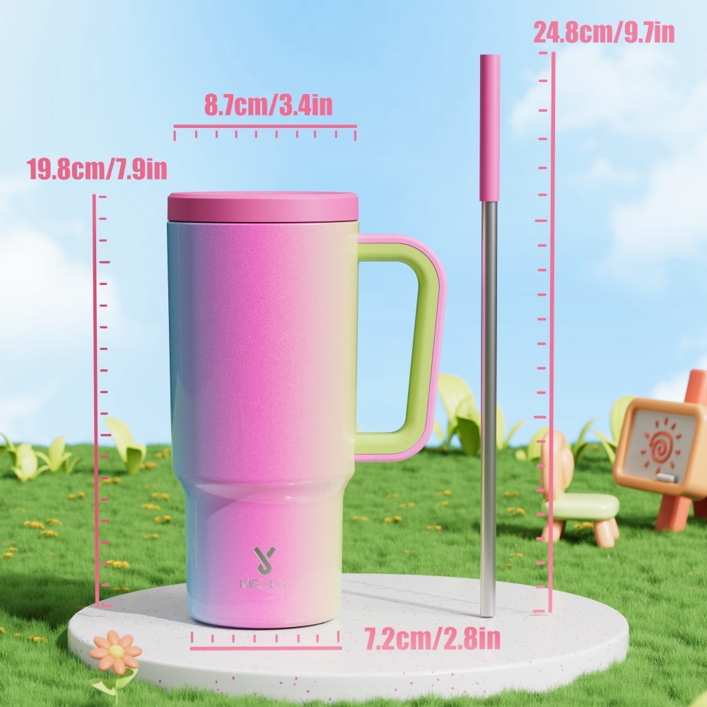 24oz tumbler straw gradient rainbow