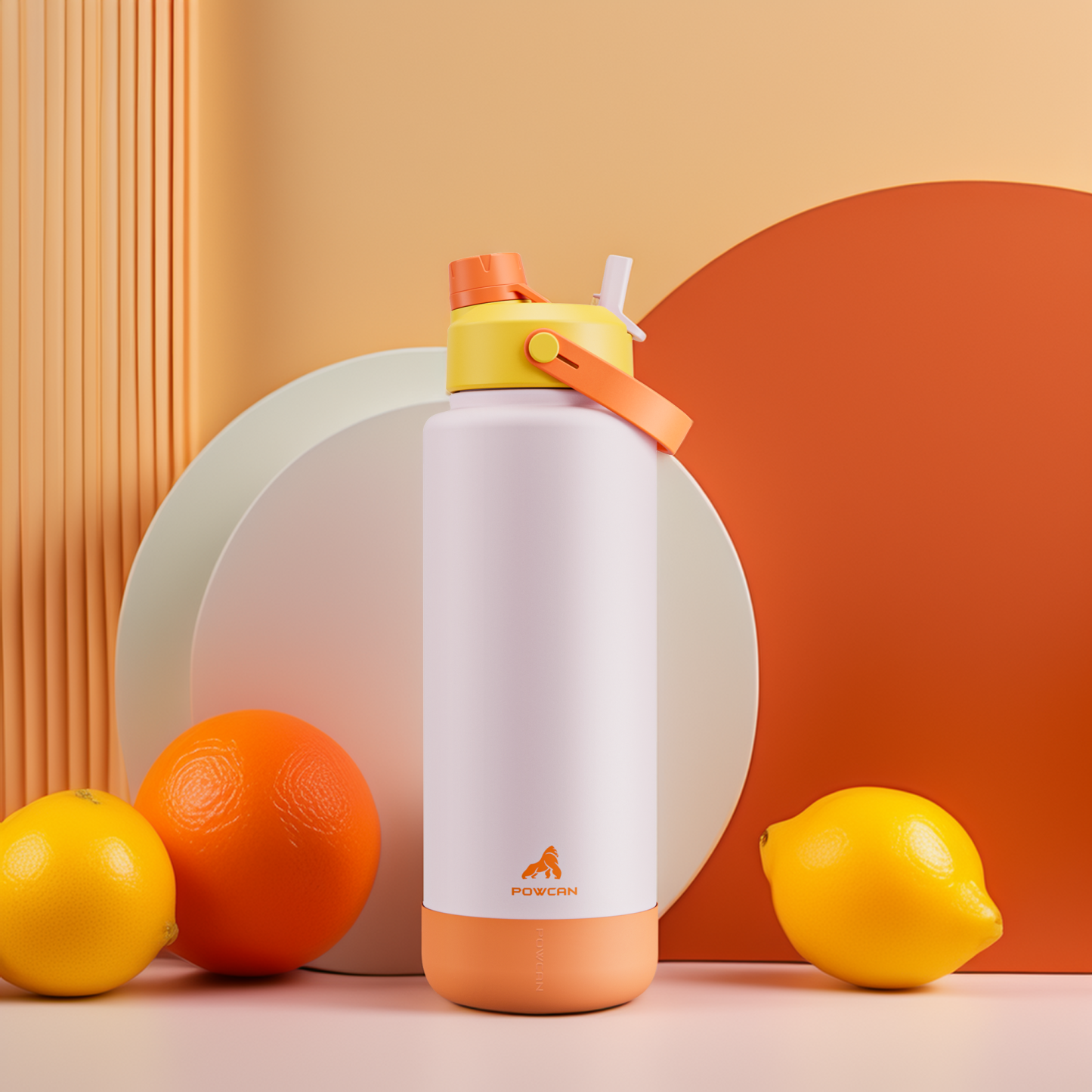 40 oz Insulated Water Bottle with 2-in-1 Straw and Spout Lid