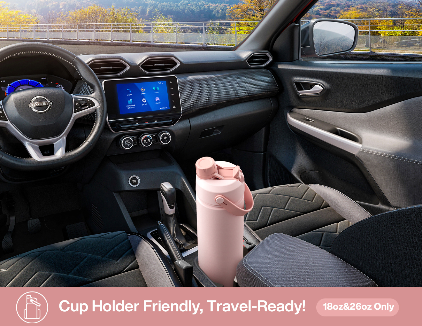18 oz Insulated Water Bottle with 2-in-1 Straw and Spout Lid - Pure Collection