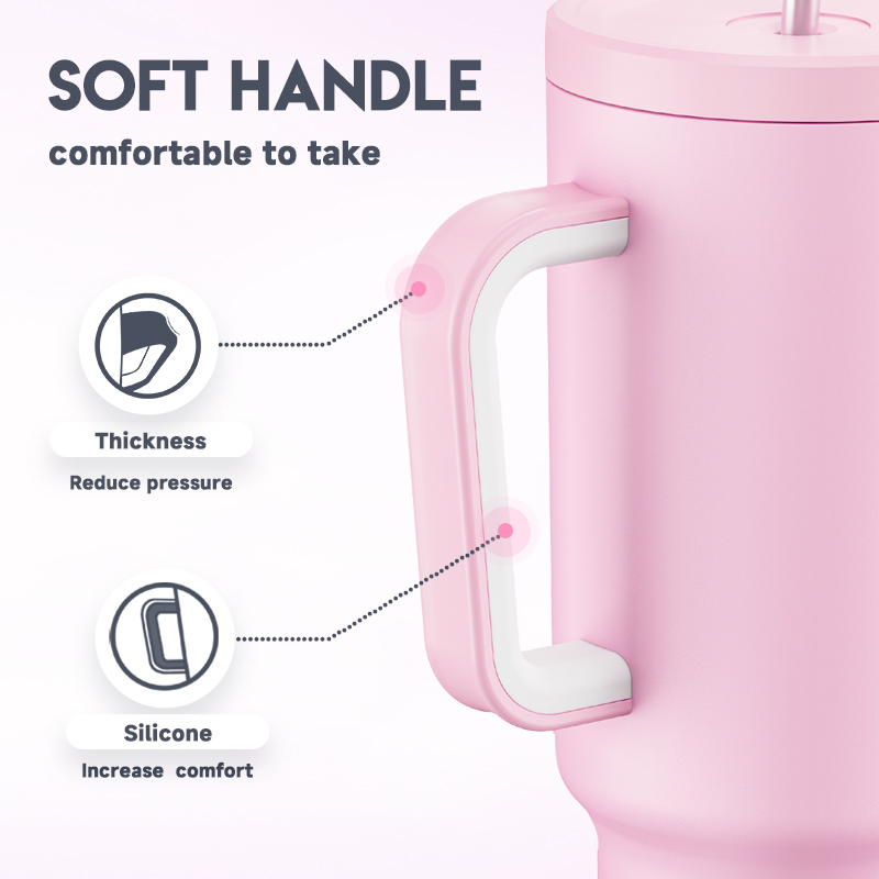 40oz Tumbler With Straw Easter Collection-Bunny pink