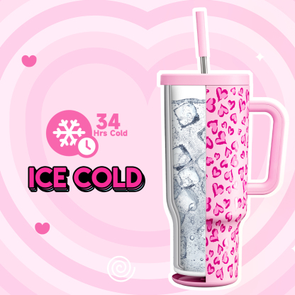 Meoky 40oz Tumbler With Straw Valentine Collection 